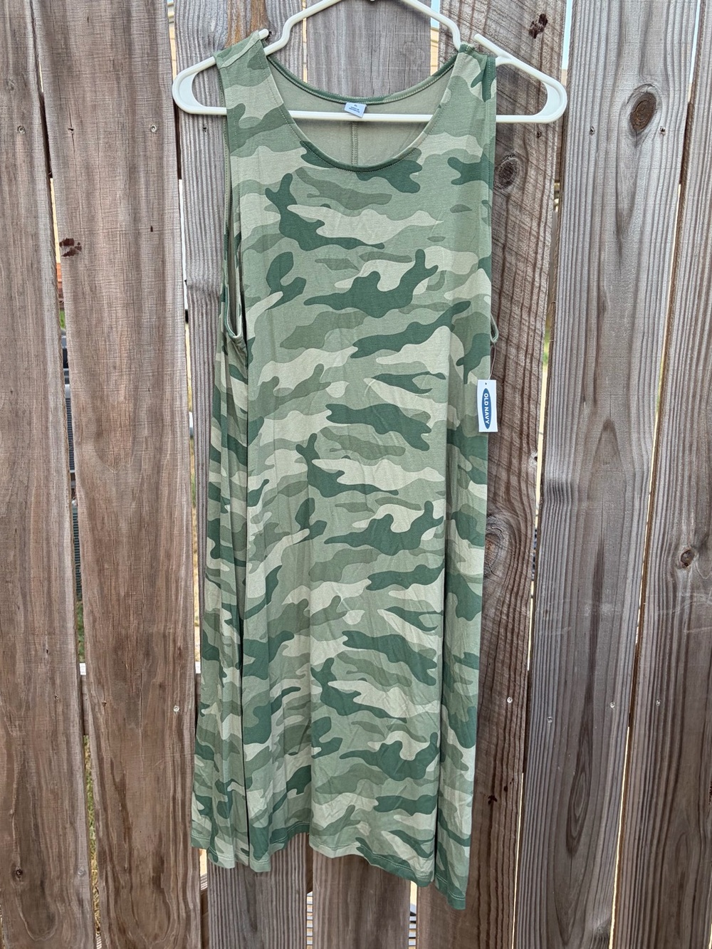 Old Navy Green Camo Tank Dress